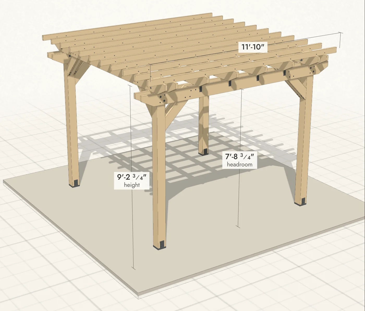 Example plan: a pergola 3D model
